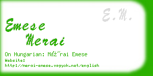 emese merai business card